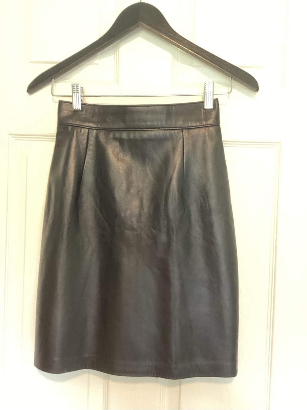 Danier Black Leather Pencil Skirt